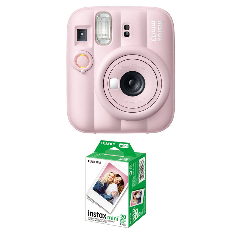 Fujifilm Instax Mini 13 Instant Film Camera (Candy Pink) with Paper Mini Twin Package