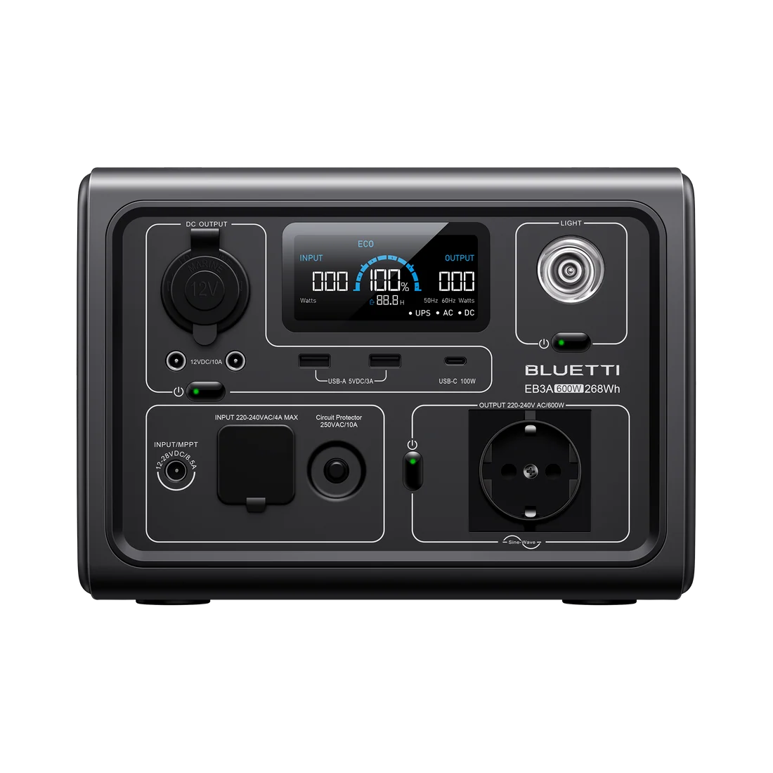 BLUETTI EB3A Portable Power Station | 600W 268Wh