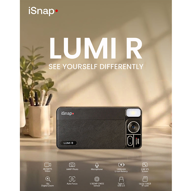 iSnap LUMI R Compact Digital Camera - Black