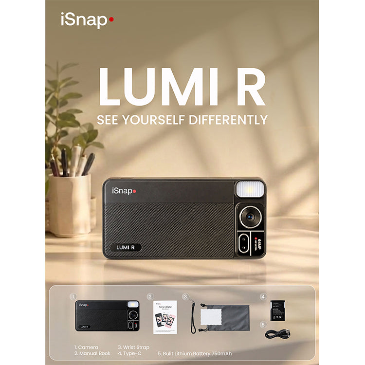iSnap LUMI R Compact Digital Camera - Black