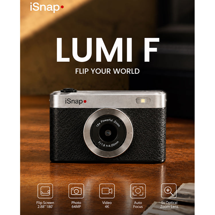 iSnap LUMI F Compact Digital Camera - Black