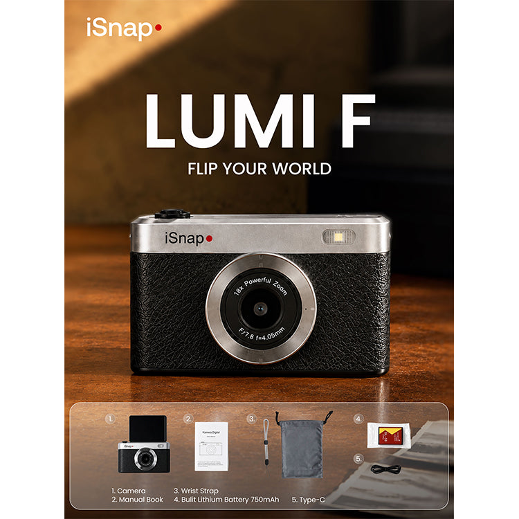 iSnap LUMI F Compact Digital Camera - Black