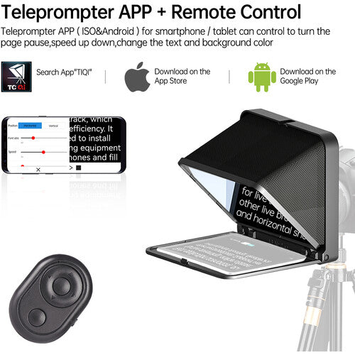 Lens Go TC7 Broadcast Teleprompter for DSLR Iphone Ipad Mirrorless Camera