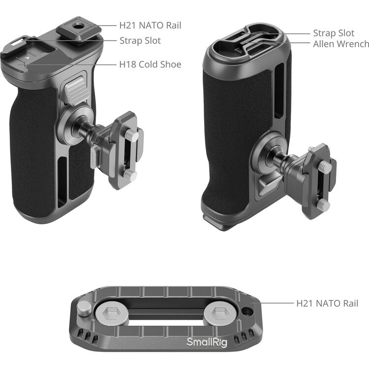 SmallRig HawkLock H21 Quick Release Rotating Side Handle Kit 4485