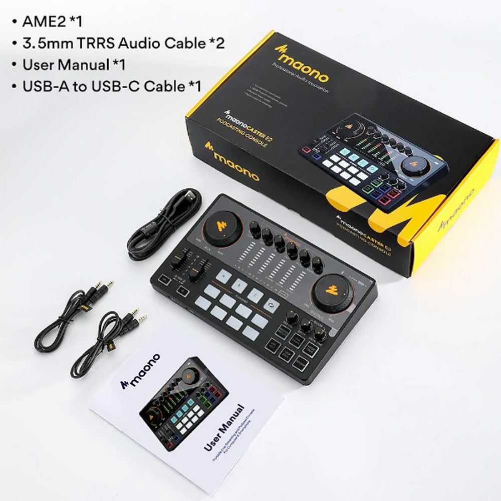 Maono E2 Maonocaster AME2 AM-E2 Soundcard Streaming Podcast