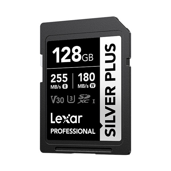 Lexar 128GB Professional Silver Plus SDXC UHS-I R: 255MB/s W: 180MB/s
