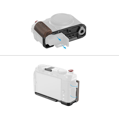 SmallRig 5260 L-Shape Mount Plate with Wooden Handle for FUJIFILM X-M5