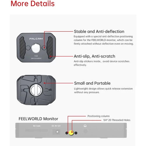 FALCAM F22 quick release plate for Feelworld monitor 2971