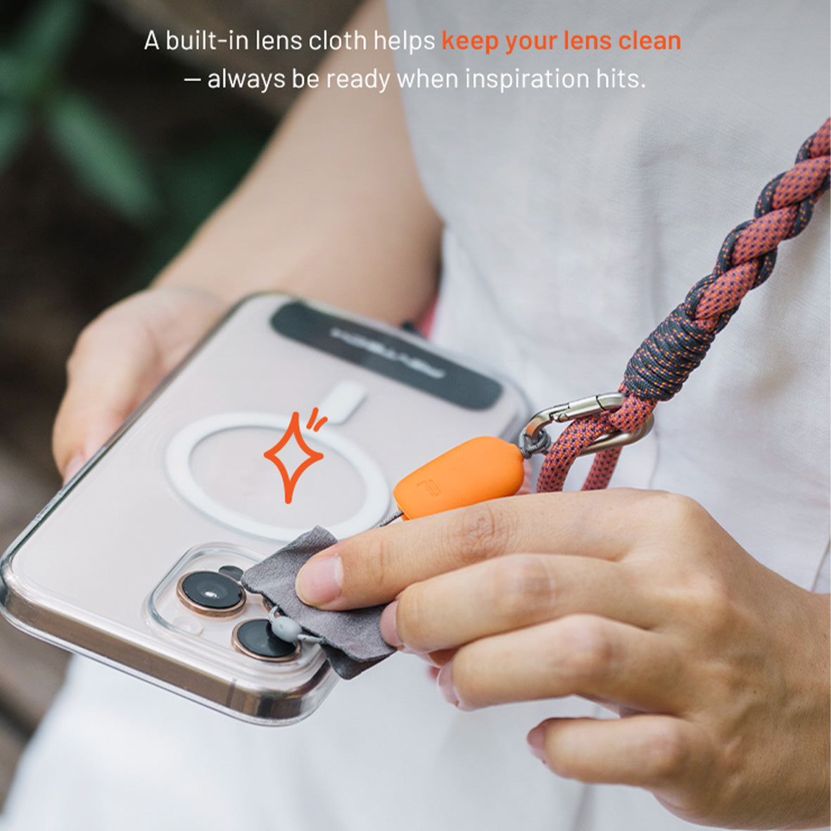 PGYTECH LinkGo Phone Photography Strap (Braided-Coral Pink)P-PG-058
