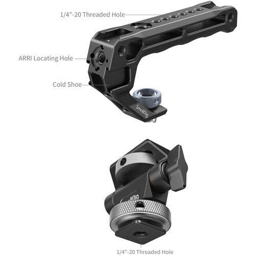 SmallRig Top Handle with Monitor Support Kit (Compatible with Cold Shoe) 5322