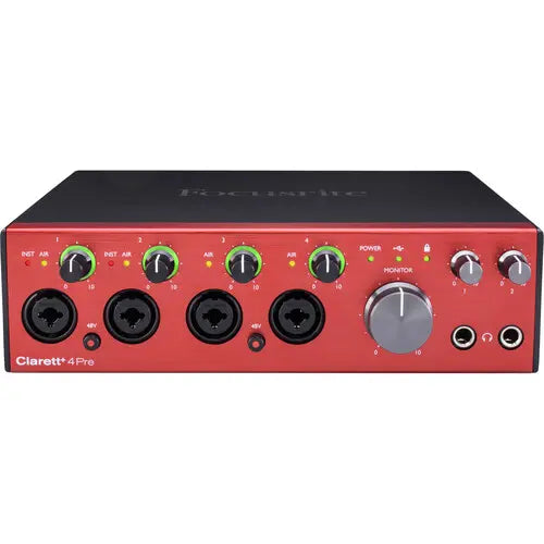Focusrite Clarett+ 4Pre Desktop 18x8 USB Type-C Audio/MIDI Interface