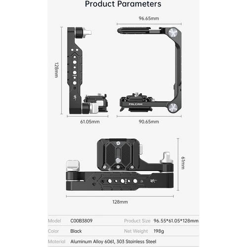 Falcam F22&F38&F50 Quick Release Foldable Half Cage Kit C00B3809