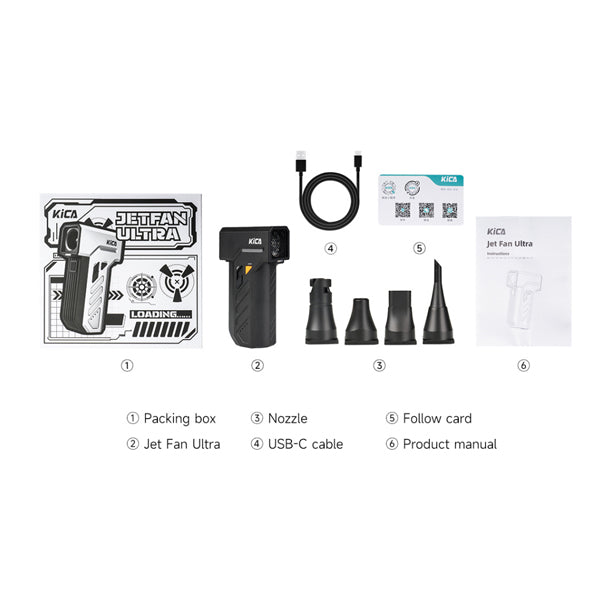 Kica JetFan Mini Ultra Compact and Portable Jet Fan Mini Grey