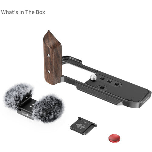 SmallRig 5260 L-Shape Mount Plate with Wooden Handle for FUJIFILM X-M5
