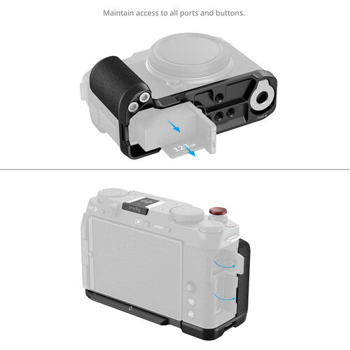 SmallRig L-Shape Mount Plate with Silicone Handle for FUJIFILM X-M5 (Black) 4876