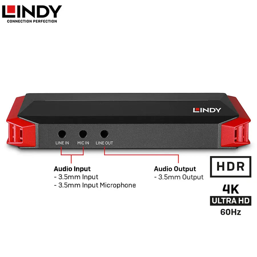 Lindy #43377 Video Capture Card 4K HDMI to USB Type C