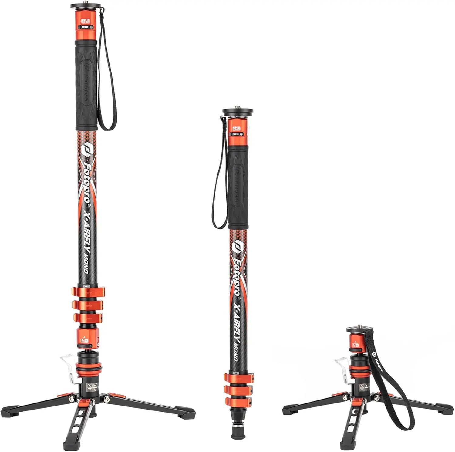 Fotopro X-Airfly Mono 3 in 1 Monopod - Orange