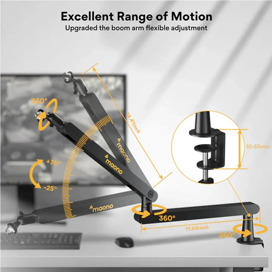 Maono BA92 Microphone Suspension Boom Arm Stand