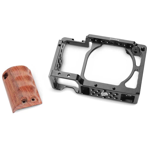 SmallRig 2082 Cage with Wooden Handgrip for Sony a6000/a6300
