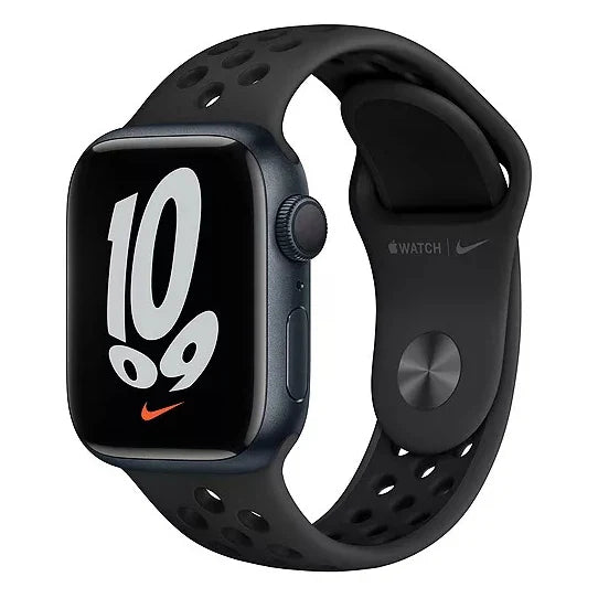 Apple Watch Nike Series 7 GPS, 41mm Midnight Aluminium Case with Anthracite/Black Nike Sport Band MKN43ID/A