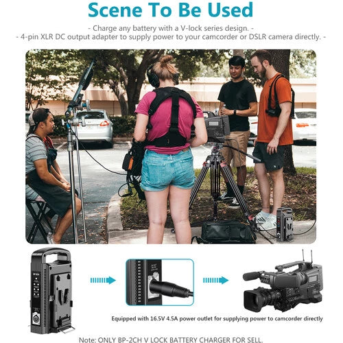 Avangarde BP-2CH Charger V-mount Battery( Include a EU cable)