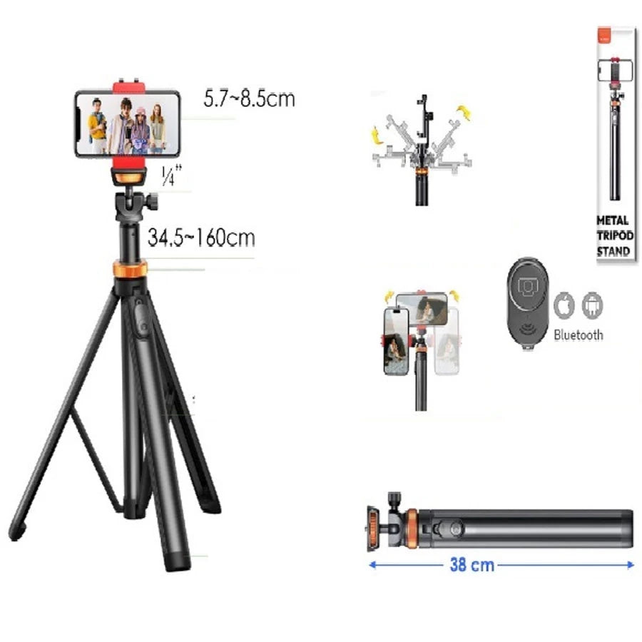 Avangarde AV-MT15B Travel Phone Tripod Kit for Smartphone & Action Cam (Black)
