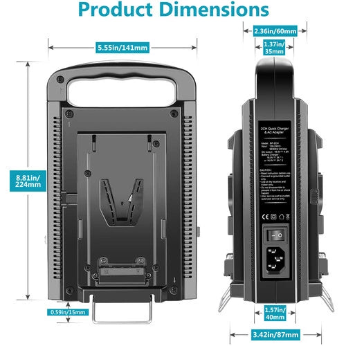 Avangarde BP-2CH Charger V-mount Battery( Include a EU cable)