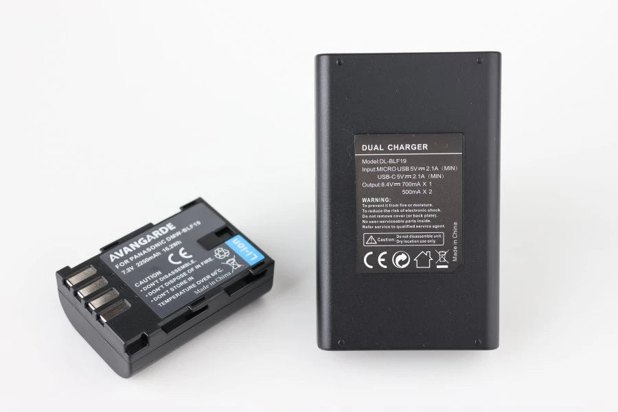Avangarde Charger Kit DMW-BLF19 Battery 2pcs + Charger
