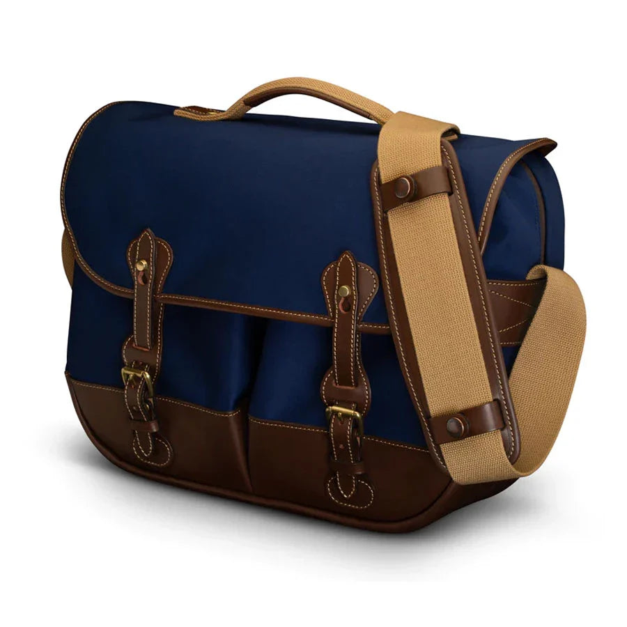 Billingham EVENTER MKII - Navy Canvas / Chocolate Leather (Chocolate Lining)