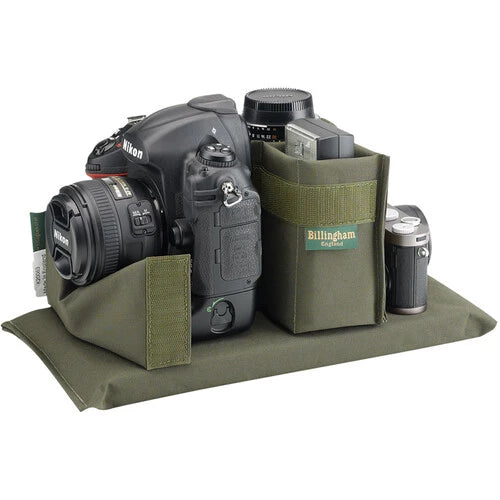 Billingham 225 MKII Camera and Tablet Bag Khaki Canvas / Tan Leather