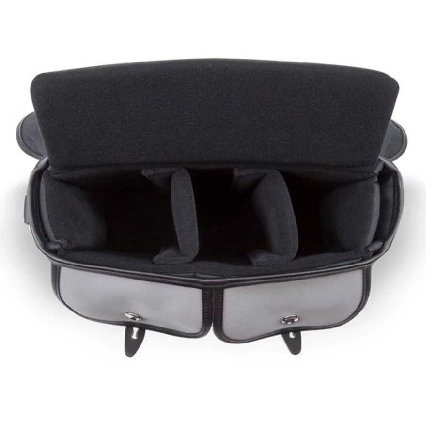 Billingham HADLEY SMALL CAMERA BAG Navy Grey Canvas / Black Leather (Black Lining)