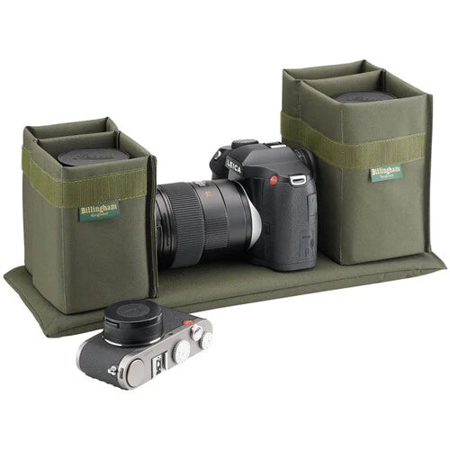 Billingham 445 MKII Camera/Laptop Bag Sage FibreNyte / Chocolate Leather