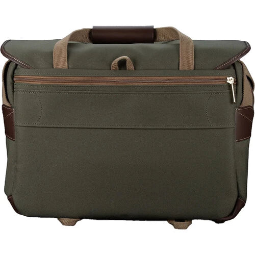 Billingham 445 MKII Camera/Laptop Bag Sage FibreNyte / Chocolate Leather