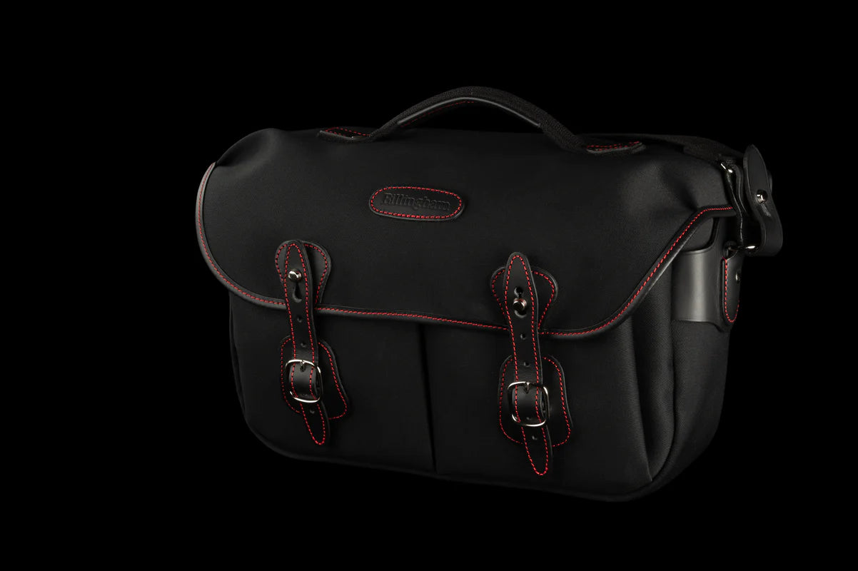 Billingham 50 Years Hadley Pro 2020 - Black/Black with Red Stitching Camera Bag