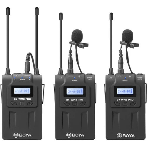 Boya BY-WM8 Pro K2 Dual Channel UHF Wireless Microphone