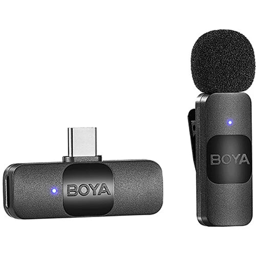 Boya BY-V10 Ultracompact Wireless Microphone System with USB-C Connector for Mobile Devices (2.4 GHz)