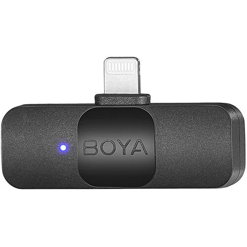 Boya BY-V1 Ultracompact Wireless Microphone System with Lightning Connector for iOS Devices (2.4 GHz)