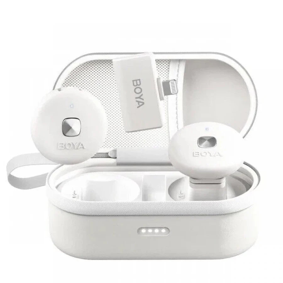 Boya OMIC-D 2-Person Wireless Microphone System with Lightning Connector for iOS Devices (White)
