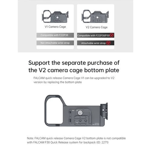 FALCAM F22&F38&F50 Quick Release Camera Cage(for A7M3/A7S3/A7R4/A1) V2 2635A