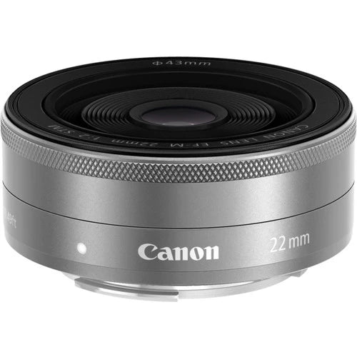Canon EF-M 22mm f2 STM Lens (Silver)