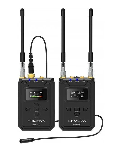CKMova Vocal M V1 UHF Dual-Channel Wireless Microphone System With Independent Audio Recorder