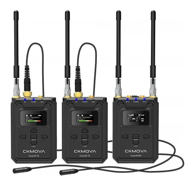 CKMova Vocal M V2 UHF Dual-Channel Wireless Microphone System With Independent Audio Recorder