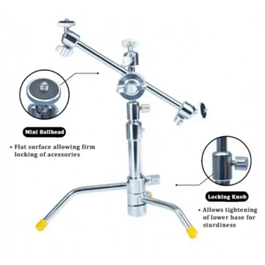Dearkol 460mm 3 Ball Head Pocket C Stand DC-103