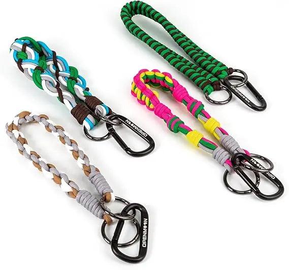 OPENMOON Woven lanyard Lanyard GREEN&brown 50cm OGS05