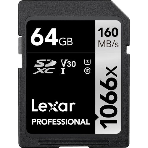 Lexar 64GB Professional 1066x SDXC UHS-I Memory Card