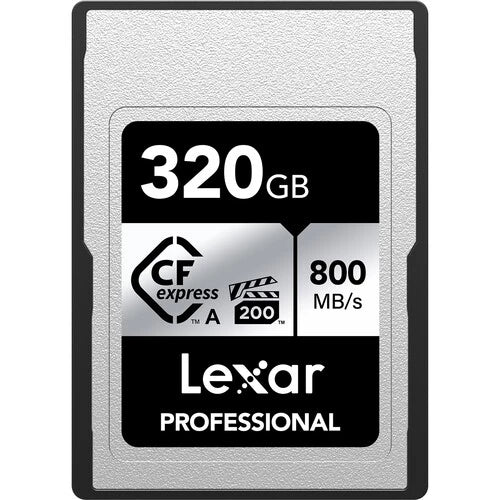 Lexar 320GB Professional CFexpress Type A Memory Card SILVER 800MB/s