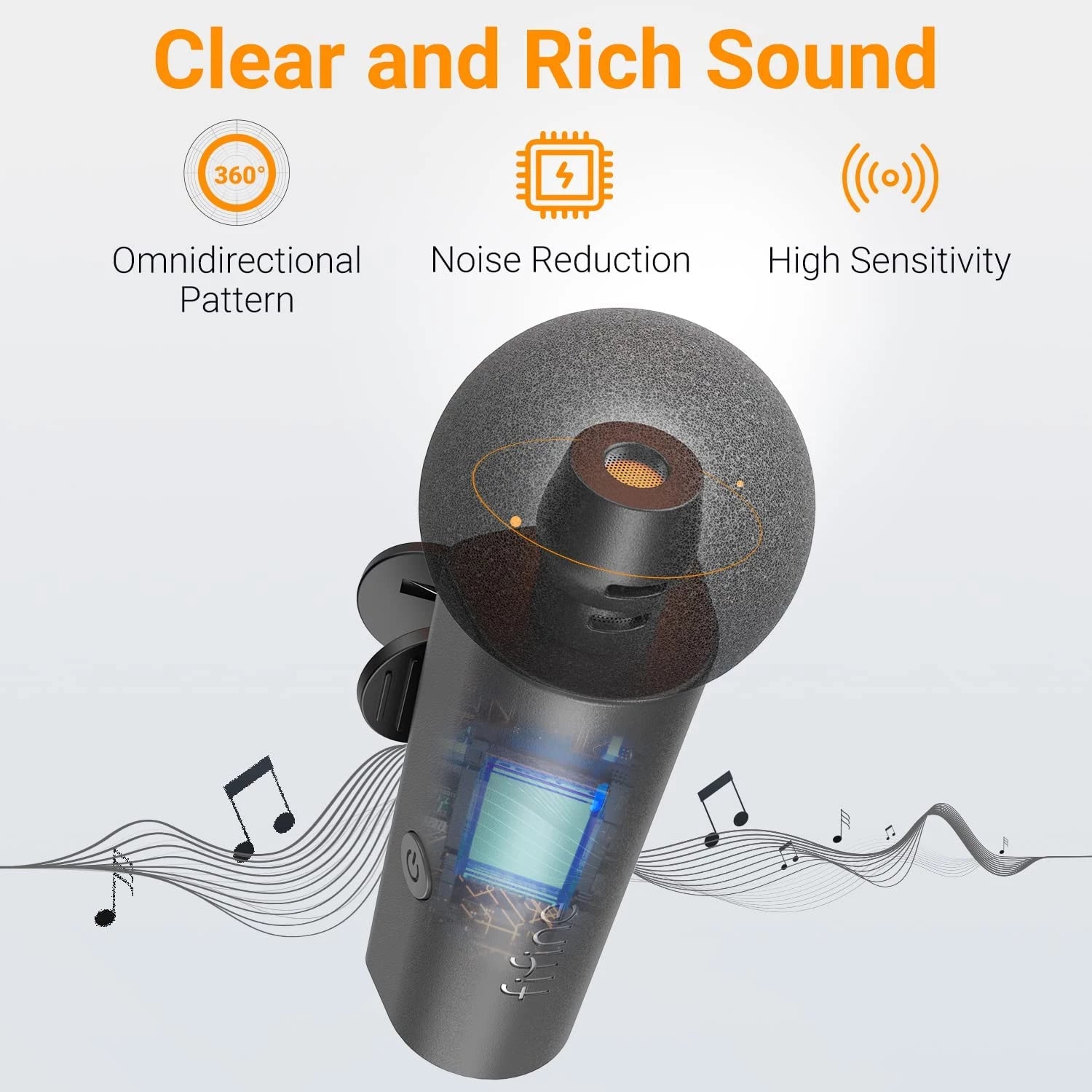 FIFINE M6 WIRELESS LAPEL MICROPHONE USB Type C Android