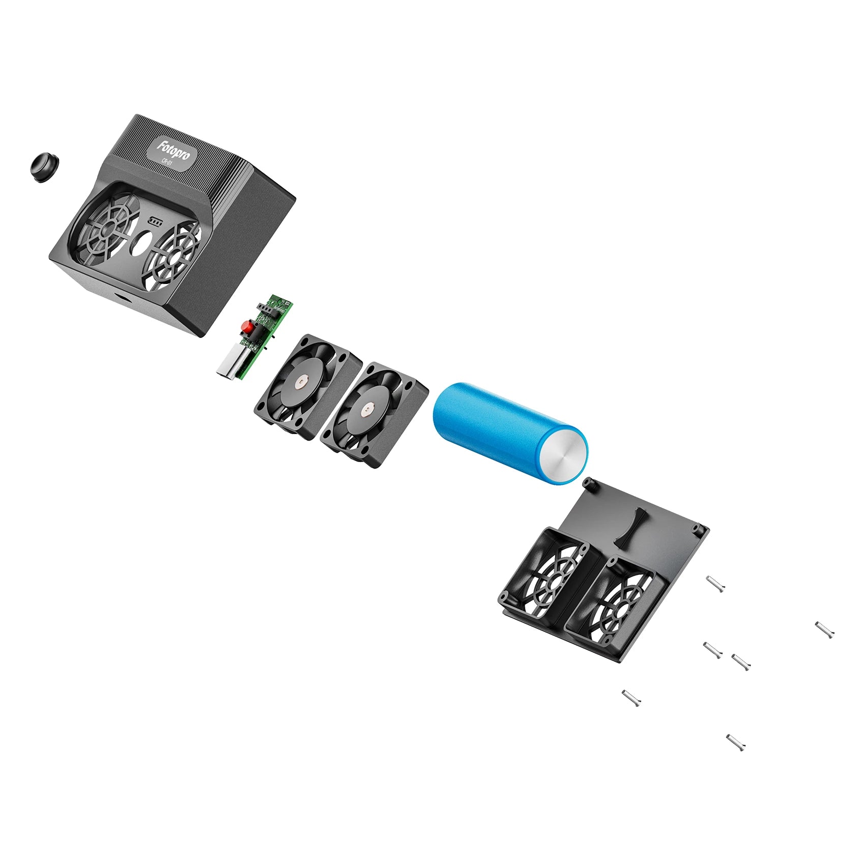 Fotopro CR-01 Camera Cooler Fan with 2000mAh Battery (Black)