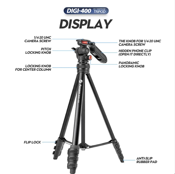 Fotopro DIGI 400 Tripod Smartphone Camera DIGI-400