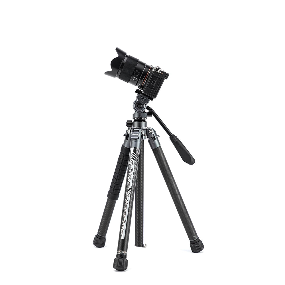 Fotopro X-Aircross 3 Lite Video Grey Carbon Fiber Video Travel Tripod